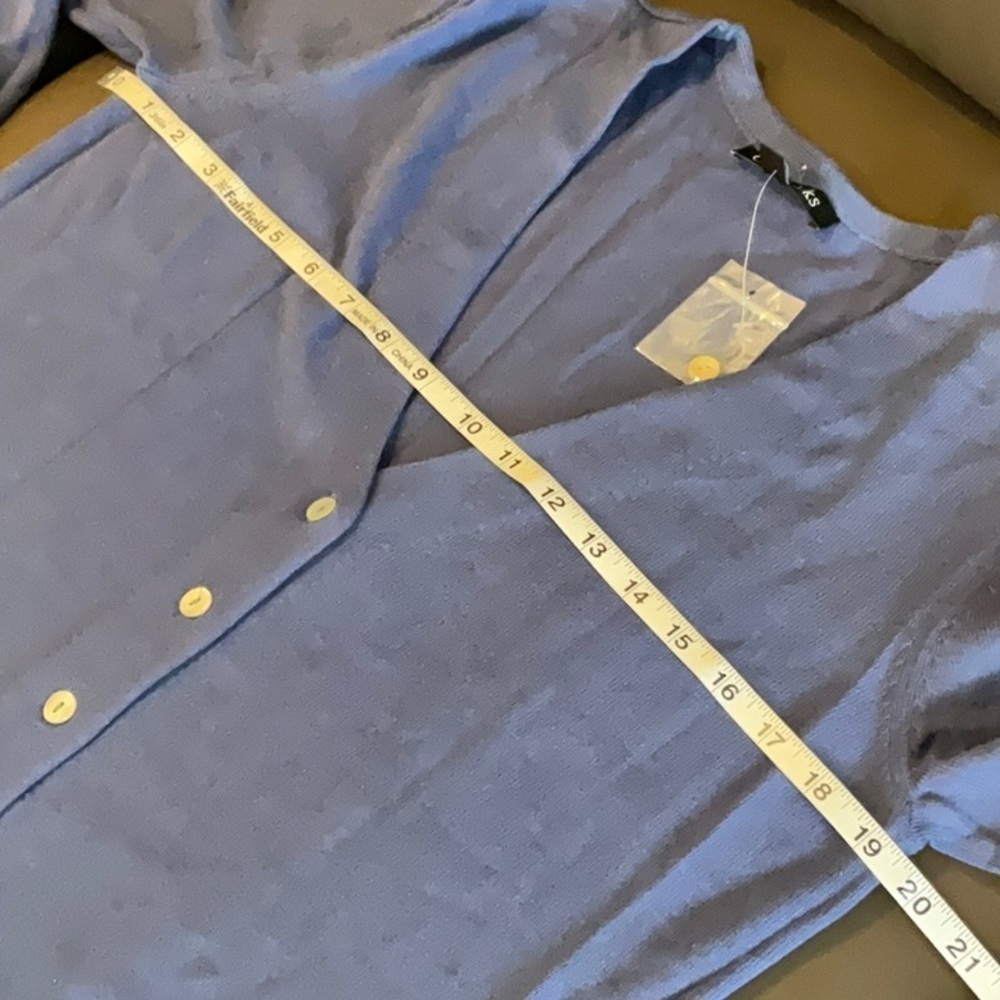 NWOT Chadwick’s long cardigan blue petite - Picture 4 of 7